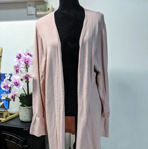 Kaari Blue Women's Long Cardigan. Plus size.